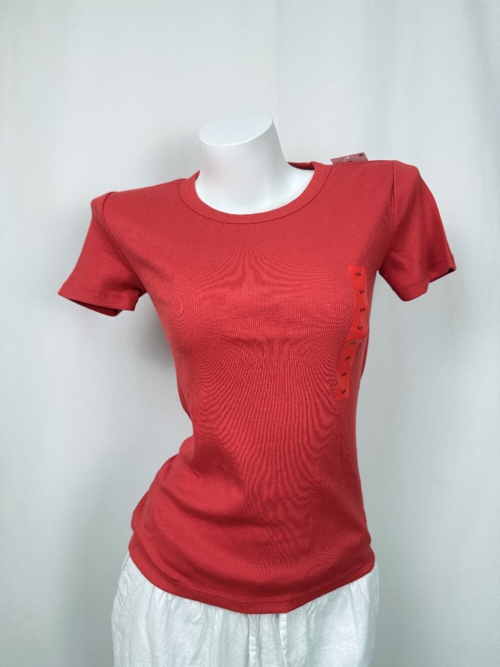 🔥4 for $20🔥George Womens Ribbed T-Shirt Red S M L XL XXL NWT